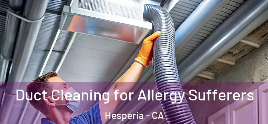 Duct Cleaning for Allergy Sufferers Hesperia - CA