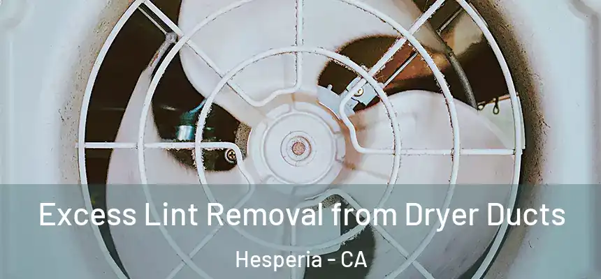 Excess Lint Removal from Dryer Ducts Hesperia - CA